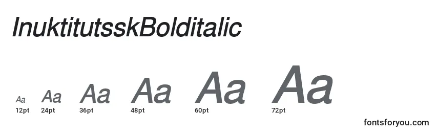 Размеры шрифта InuktitutsskBolditalic