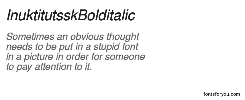 Review of the InuktitutsskBolditalic Font