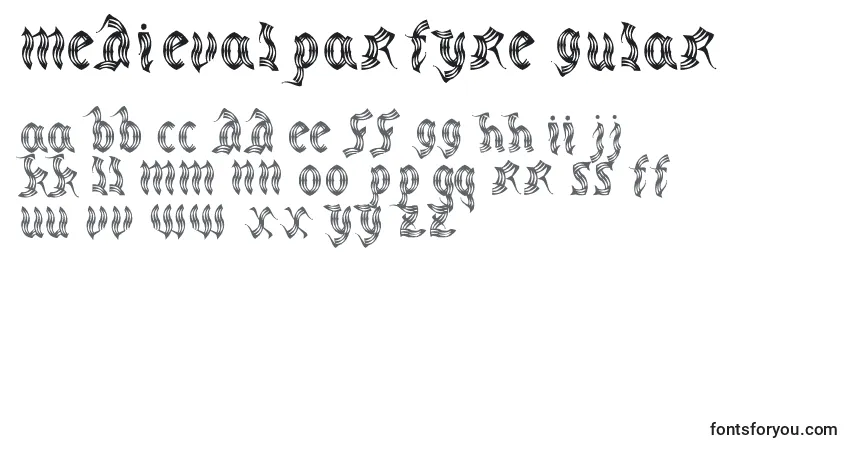 A fonte MedievalpartyRegular – alfabeto, números, caracteres especiais