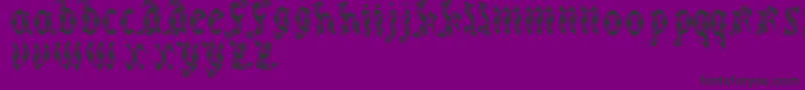 Fonte MedievalpartyRegular – fontes pretas em um fundo violeta