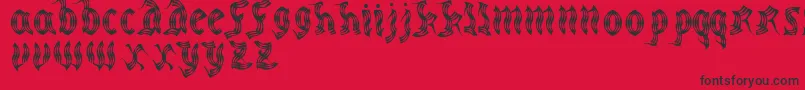 MedievalpartyRegular Font – Black Fonts on Red Background