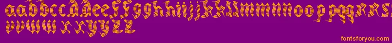 MedievalpartyRegular Font – Orange Fonts on Purple Background