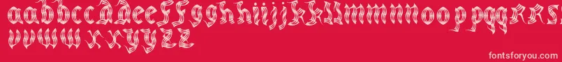 MedievalpartyRegular Font – Pink Fonts on Red Background