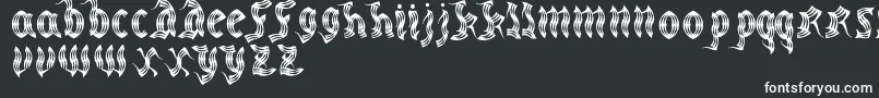 Czcionka MedievalpartyRegular – białe czcionki na czarnym tle