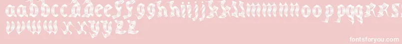 MedievalpartyRegular-Schriftart – Weiße Schriften auf rosa Hintergrund