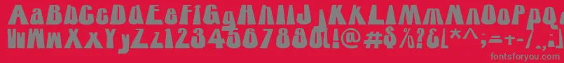 RtTower Font – Gray Fonts on Red Background