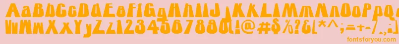 RtTower Font – Orange Fonts on Pink Background