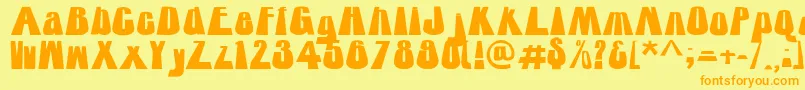 More about RtTower Font RtTower Font – Orange Fonts on Yellow Background