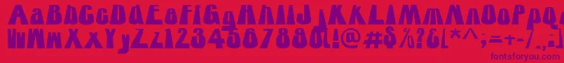 RtTower Font – Purple Fonts on Red Background