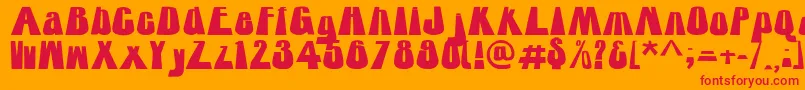 RtTower Font – Red Fonts on Orange Background