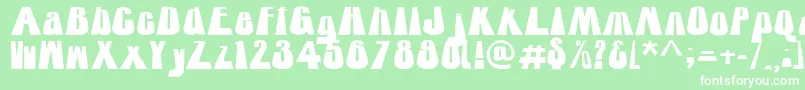 RtTower Font – White Fonts on Green Background