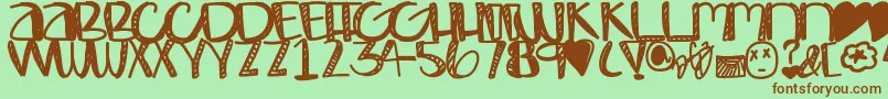 Bombay Font – Brown Fonts on Green Background