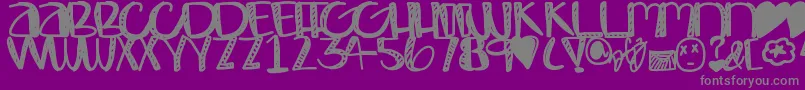 Bombay Font – Gray Fonts on Purple Background