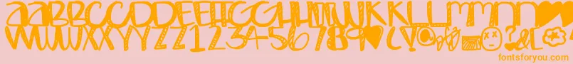 Bombay Font – Orange Fonts on Pink Background