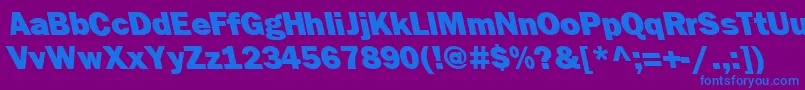 FrankfurtbackslantheavyRegular Font – Blue Fonts on Purple Background