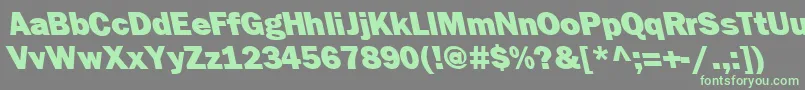 FrankfurtbackslantheavyRegular-fontti – vihreät fontit harmaalla taustalla
