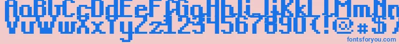 En savoir plus sur la police Teacpb Police Teacpb – polices bleues sur fond rose