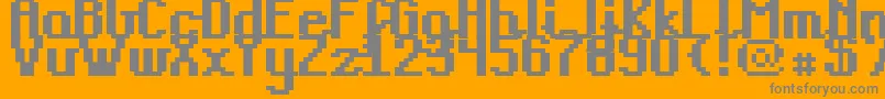 Weitere Informationen zur Teacpb-Schriftart Teacpb-Schriftart – Graue Schriften auf orangefarbenem Hintergrund