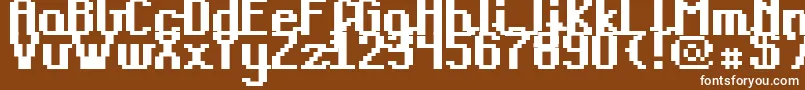 Teacpb Font – White Fonts on Brown Background