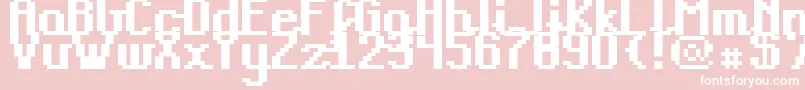 Teacpb Font – White Fonts on Pink Background