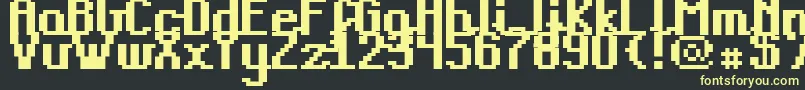Czcionka Teacpb – żółte czcionki na czarnym tle
