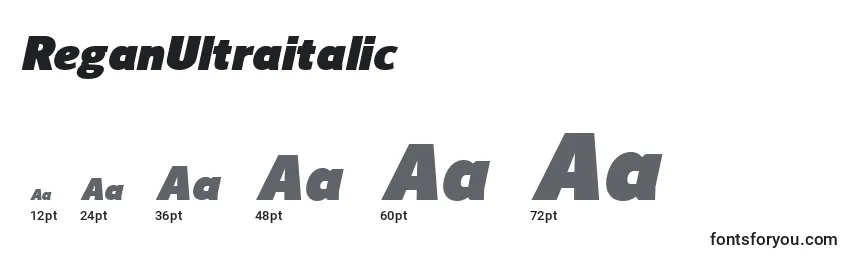 Размеры шрифта ReganUltraitalic
