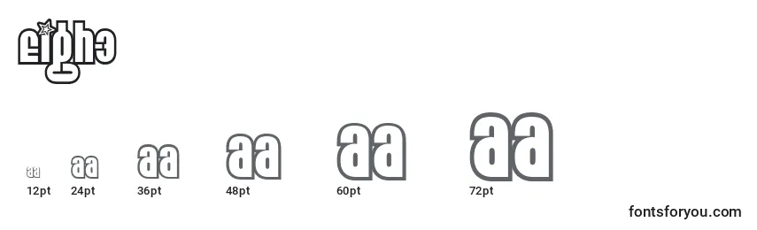 Eigh3 Font Sizes