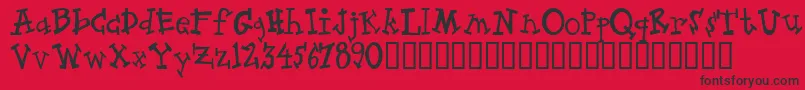 Zeppelin Font – Black Fonts on Red Background