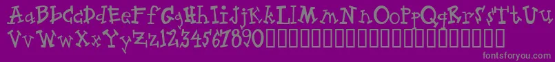 Zeppelin Font – Gray Fonts on Purple Background