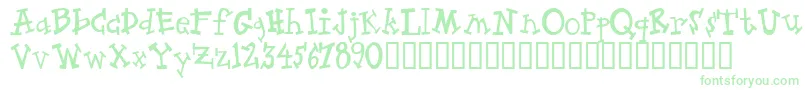 Zeppelin Font – Green Fonts on White Background