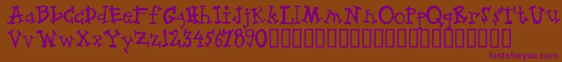 Zeppelin Font – Purple Fonts on Brown Background