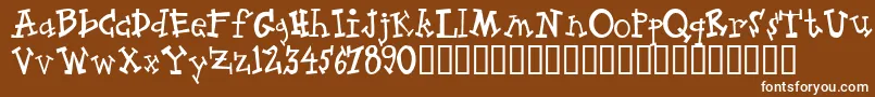 Zeppelin Font – White Fonts on Brown Background