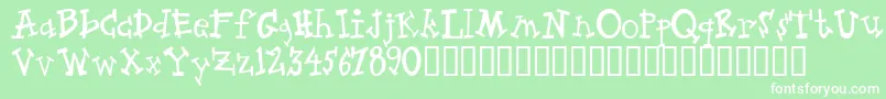 Zeppelin Font – White Fonts on Green Background