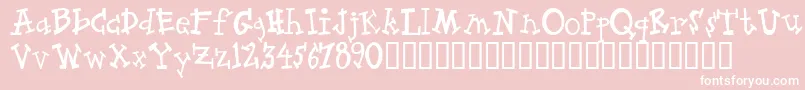 Zeppelin Font – White Fonts on Pink Background