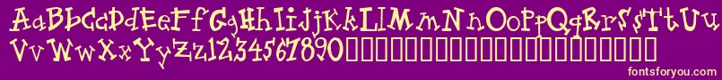 Zeppelin Font – Yellow Fonts on Purple Background