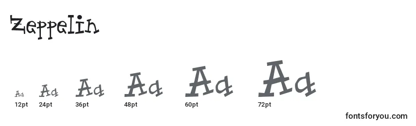Zeppelin Font Sizes