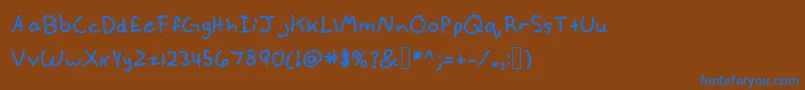Annekebold Font – Blue Fonts on Brown Background