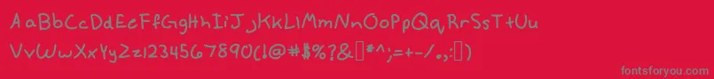 Annekebold Font – Gray Fonts on Red Background