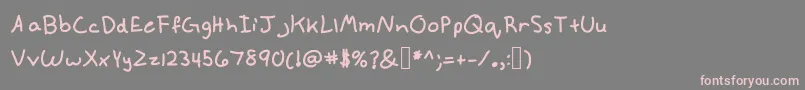 Annekebold Font – Pink Fonts on Gray Background