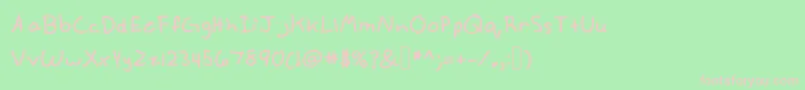 フォントAnnekebold – 緑の背景にピンクのフォント