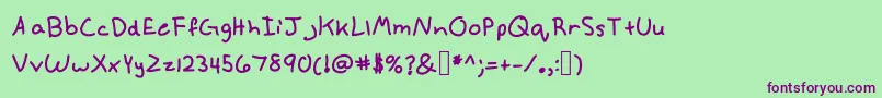 Annekebold Font – Purple Fonts on Green Background