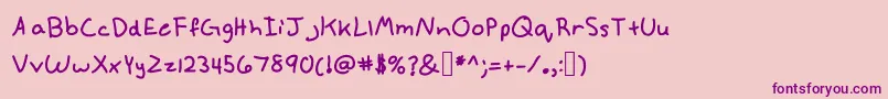 Annekebold Font – Purple Fonts on Pink Background