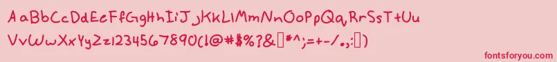 Annekebold Font – Red Fonts on Pink Background