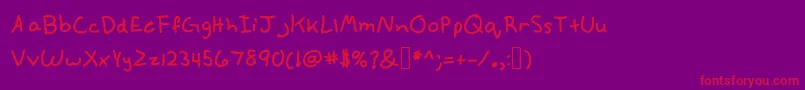 Annekebold Font – Red Fonts on Purple Background