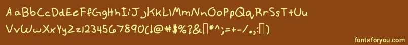 Annekebold Font – Yellow Fonts on Brown Background