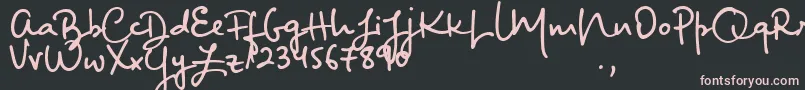 BigRiverScriptSample Font – Pink Fonts on Black Background