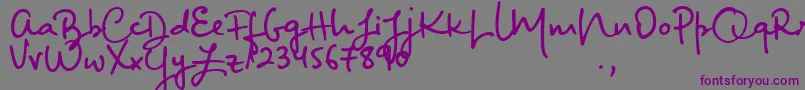 BigRiverScriptSample Font – Purple Fonts on Gray Background