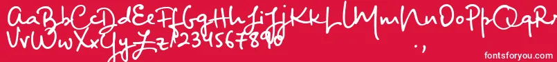 BigRiverScriptSample Font – White Fonts on Red Background