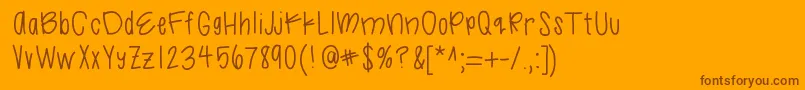 Weitere Informationen zur Likelegit-Schriftart Likelegit-Schriftart – Braune Schriften auf orangefarbenem Hintergrund