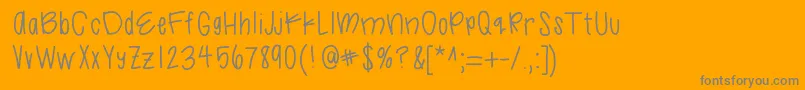 Likelegit Font – Gray Fonts on Orange Background